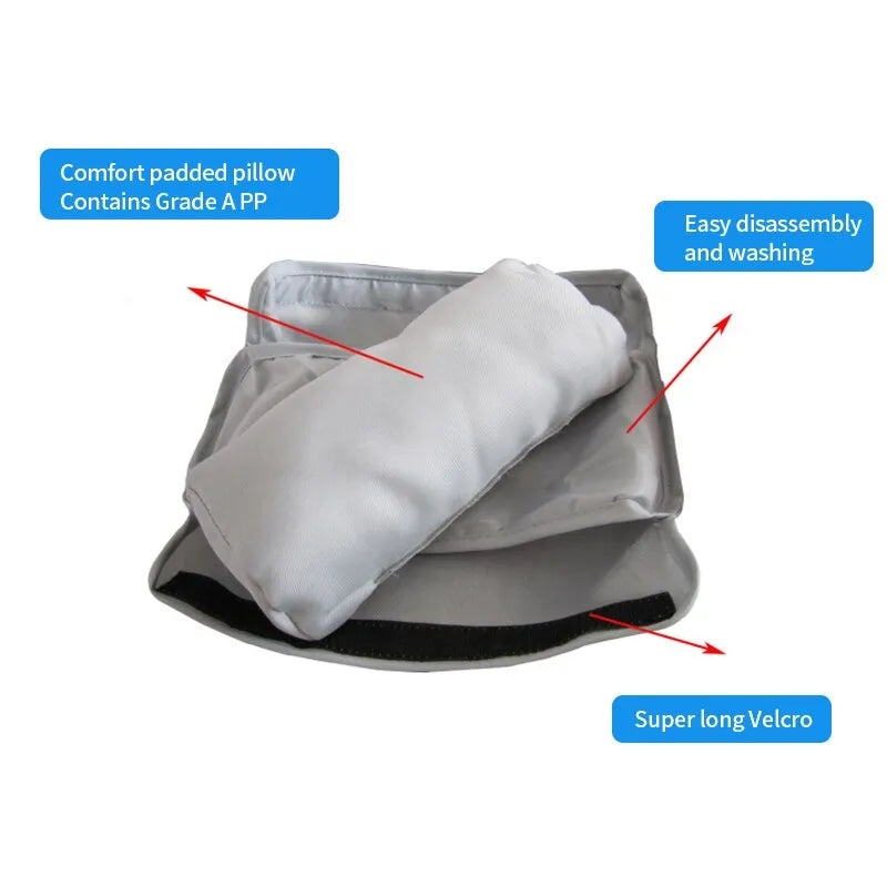 Soft travel pillow that attaches to the seat belt