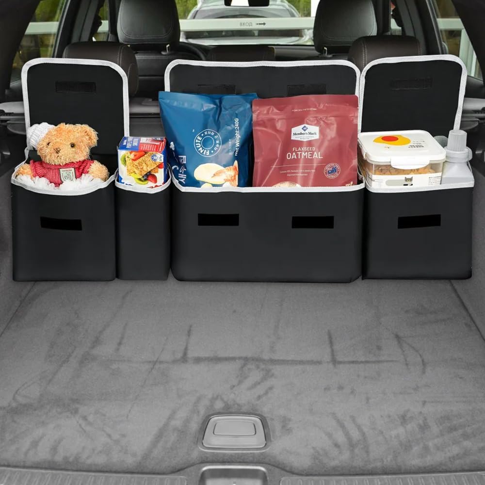 Car trunk organizer that keeps items from sliding