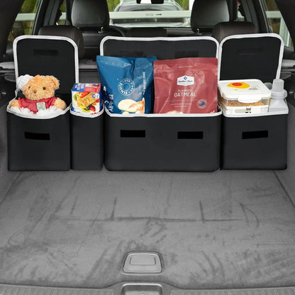 Car trunk organizer that keeps items from sliding