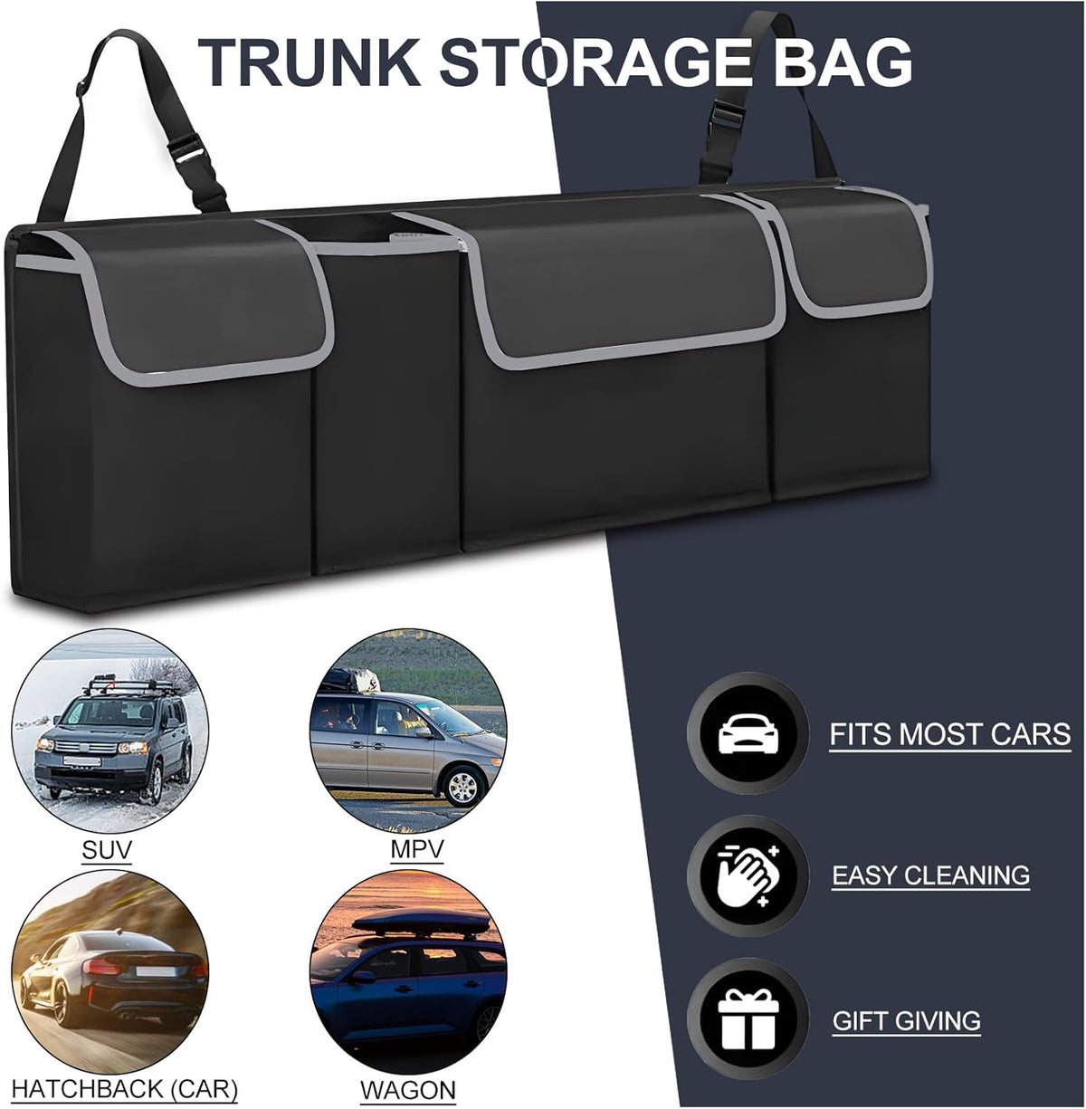 Trunk organizer for road trips