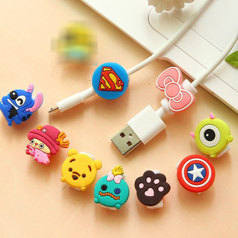 Cartoon cable protector for phone cables