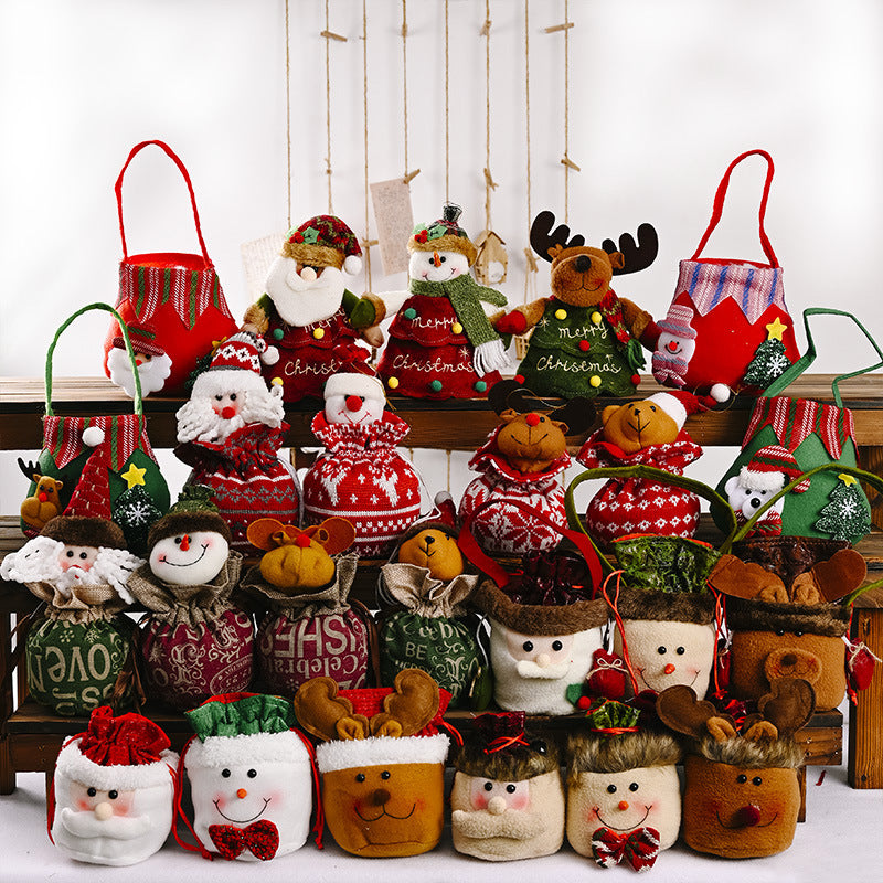 Christmas candy bags made of linen