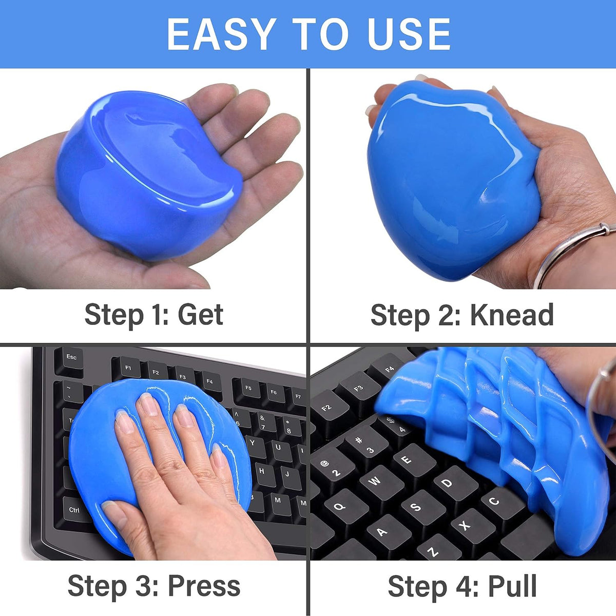 Keyboard cleaning gel for PCs and laptops