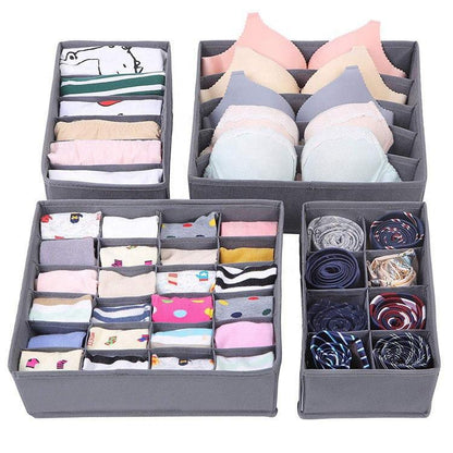 Clothes drawer organizers in 4 different types