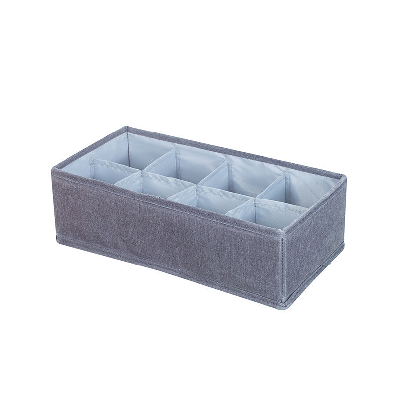 Clothes drawer organizer, 8 grids for underwear in grey