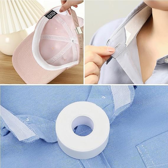 Collar protector sweat tape that keeps shirt collars clean