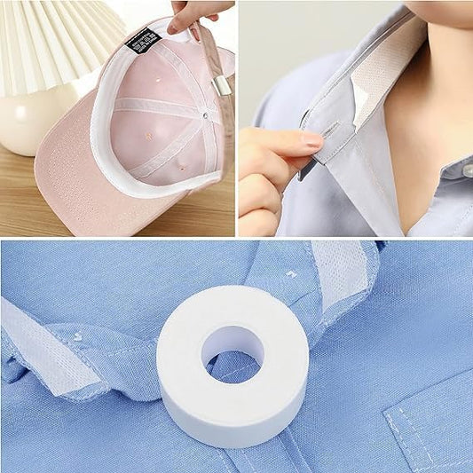 Collar protector sweat tape that keeps shirt collars clean