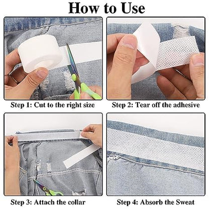 Disposable sweat pads for collars