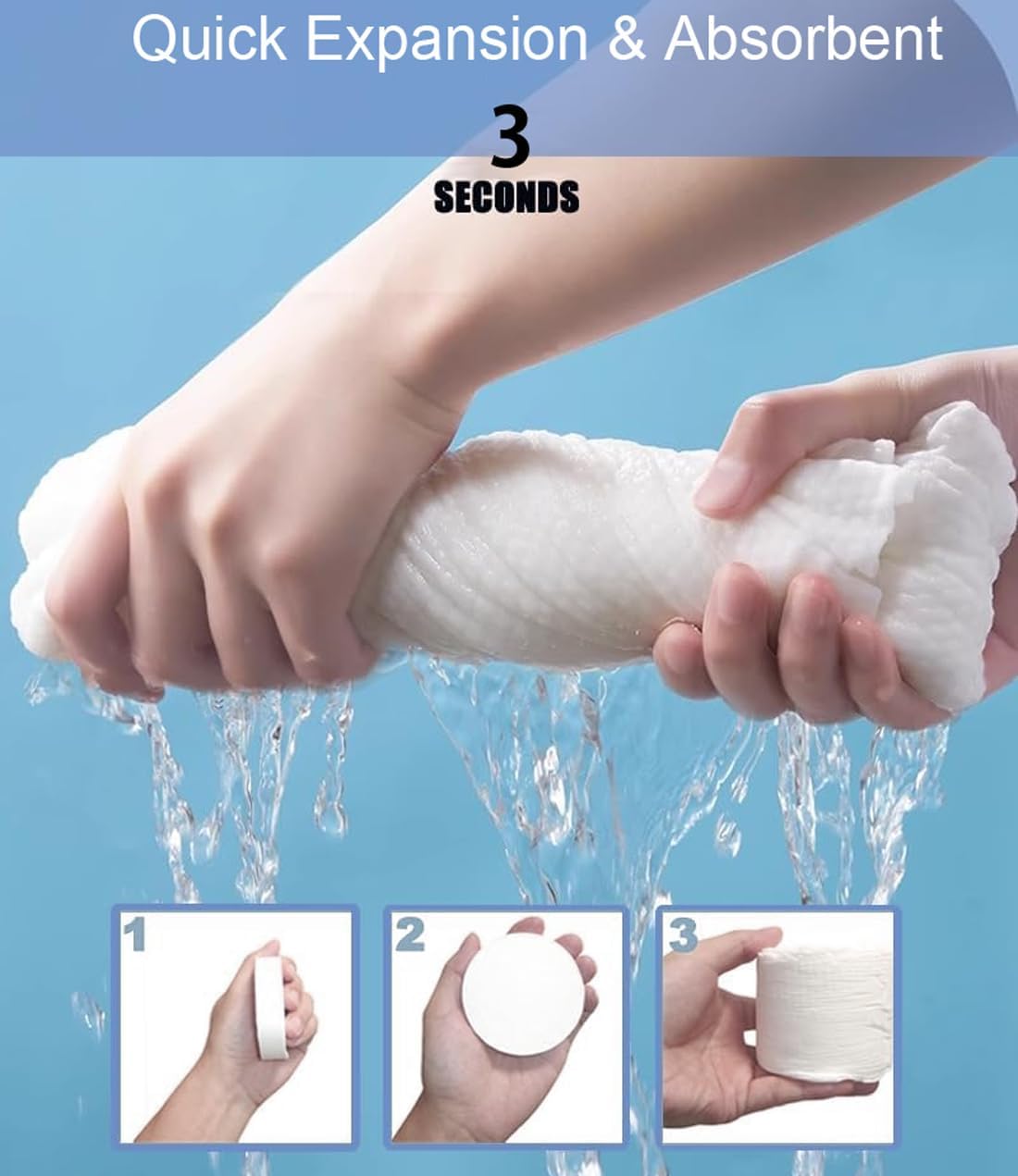 Compact bath towel for camping