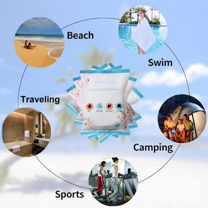 Compressed bath towel tablet