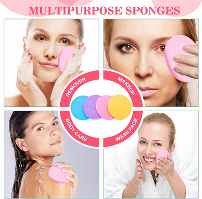 Reusable facial cleansing sponges
