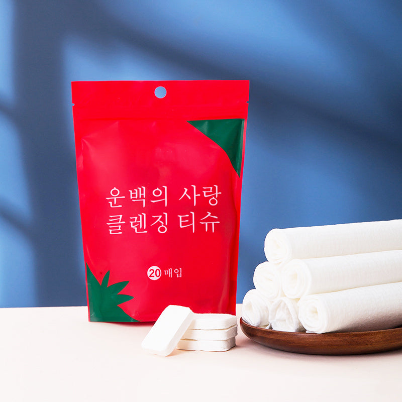 Compressed towel napkins for on-the-go cleaning