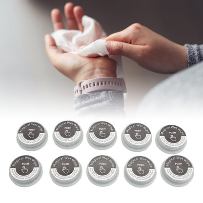 Compressed cloth wipes that keep their shape and don't tear easily