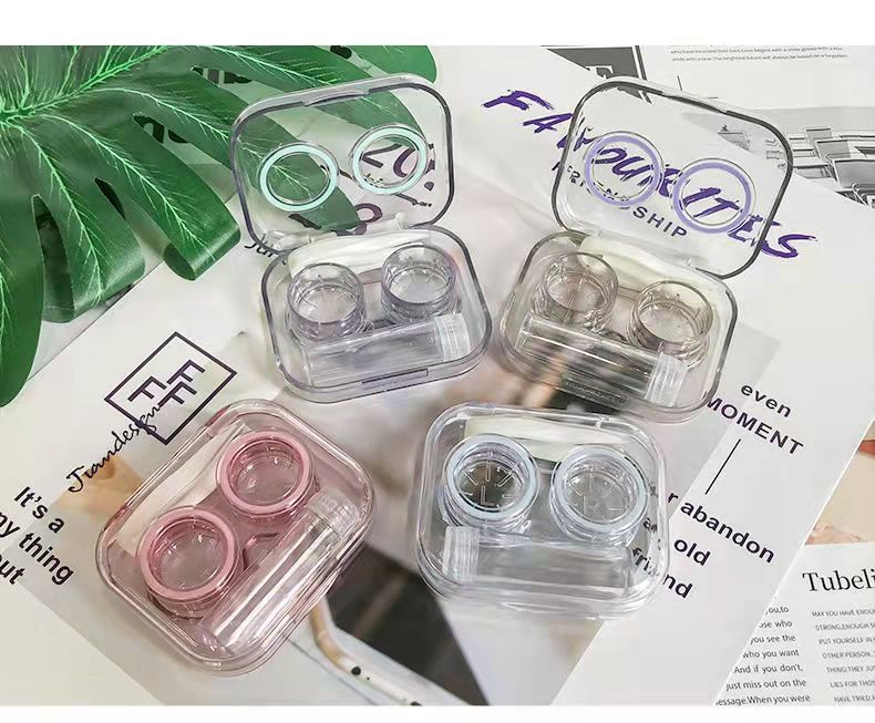 Compact contact lens storage case