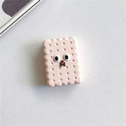 Cute cable protector, beige cookie