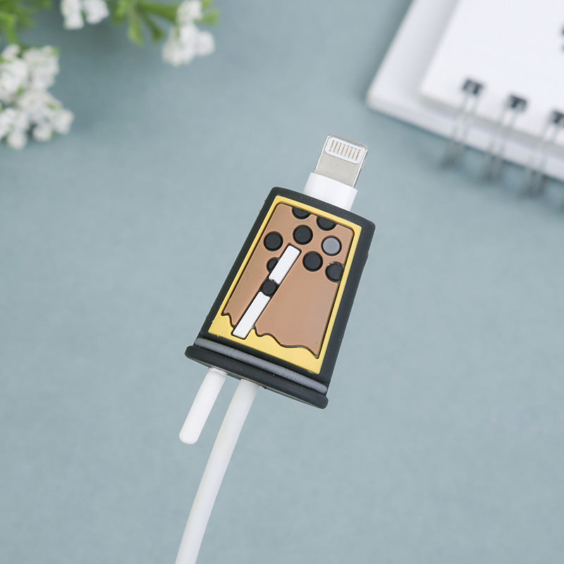 Cute cable protector, drink