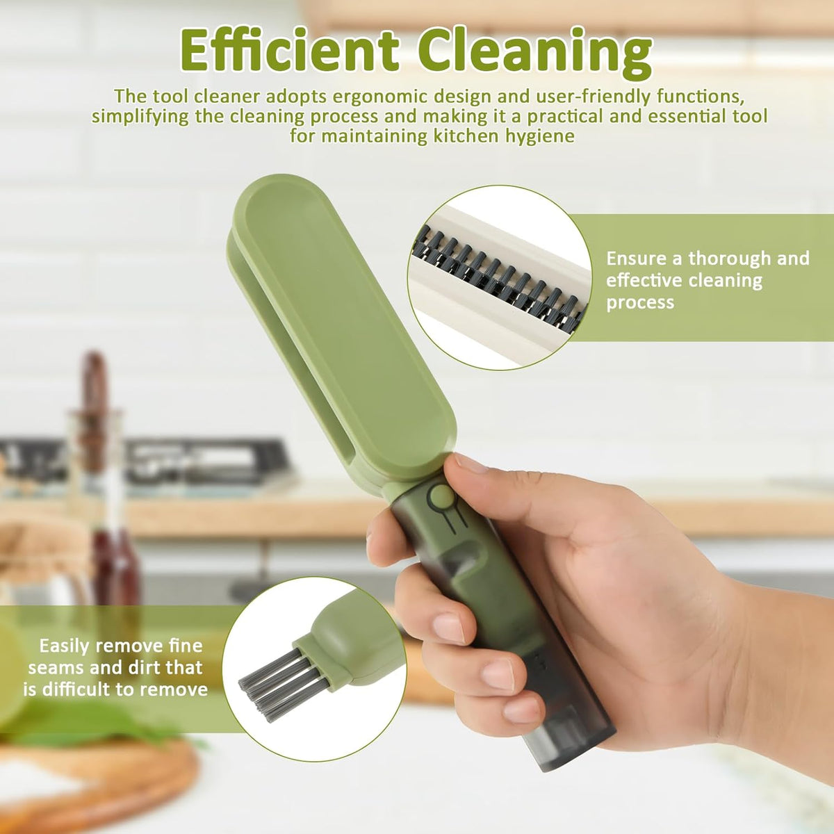 Easy-to-hold cutlery cleaning brush