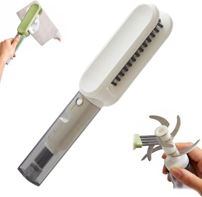 Multifunctional cutlery cleaning brush in white