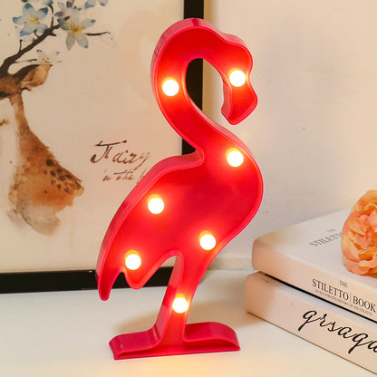 Decorative LED lamp, flamingo