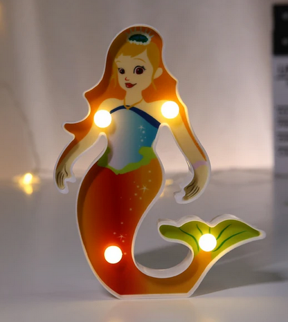 Decorative LED lamp, mermaid