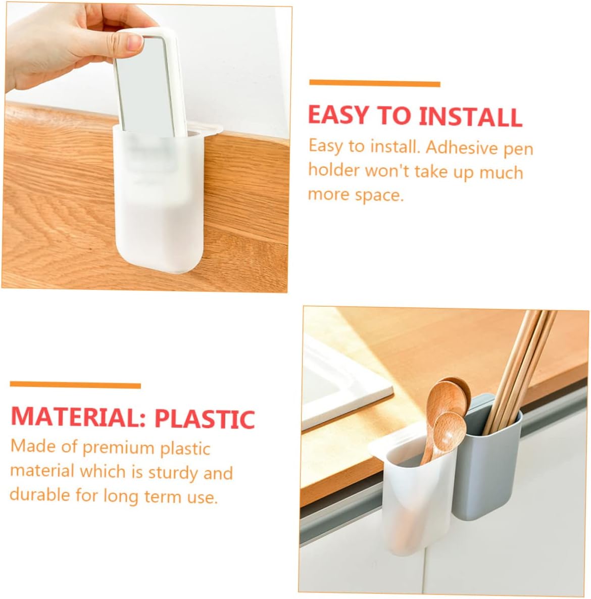 Wall-mounted pen and pencil organizer