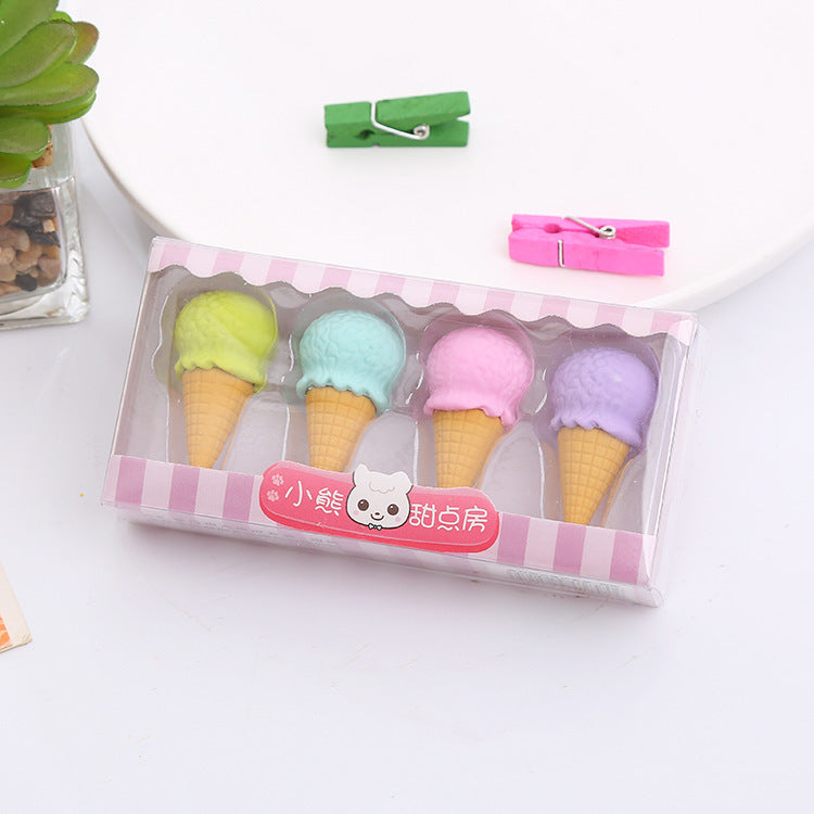 Dessert theme erasers, ice cream design