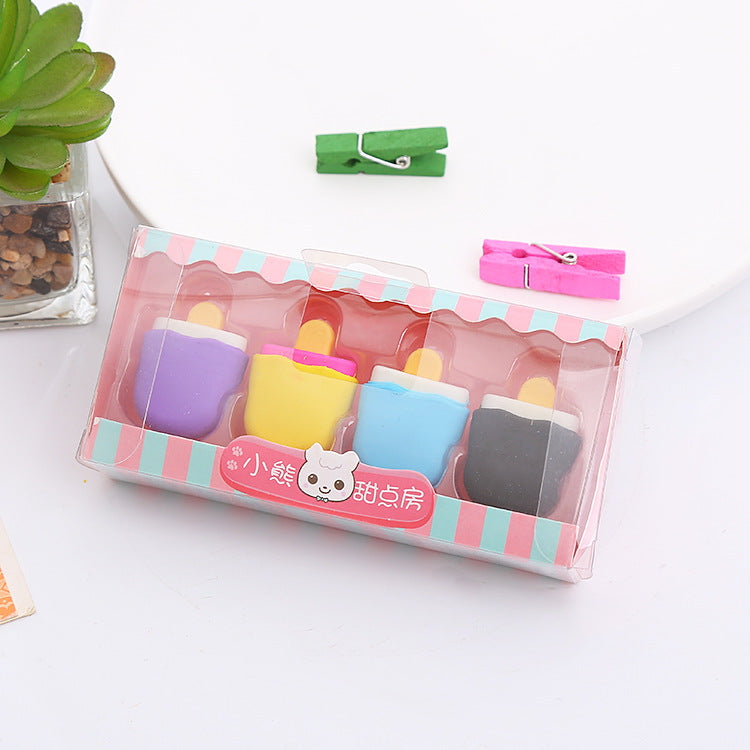 Dessert theme erasers, popsicle design