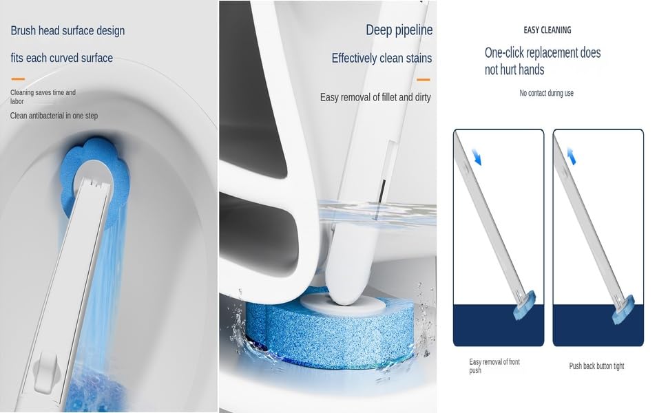 Disposable toilet scrubber heads