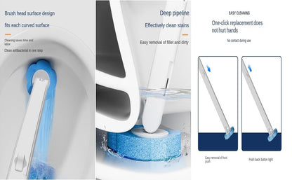 Disposable toilet scrubber heads
