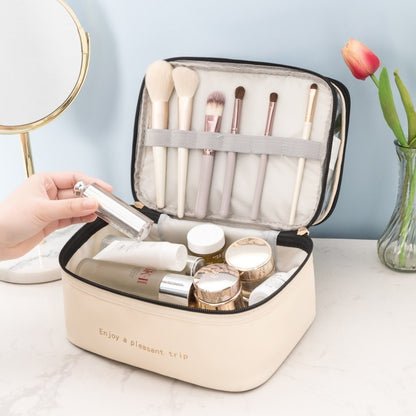 Stylish double layer makeup bag