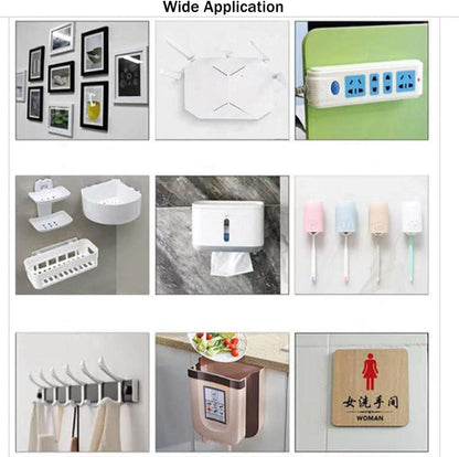 PVC double-sided wall hooks that leave no trace