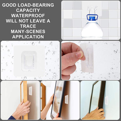 Double-sided hooks for tiles, glass and walls