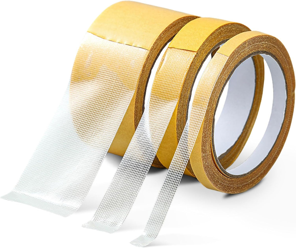Heavy-duty double sided fabric tape for carpets
