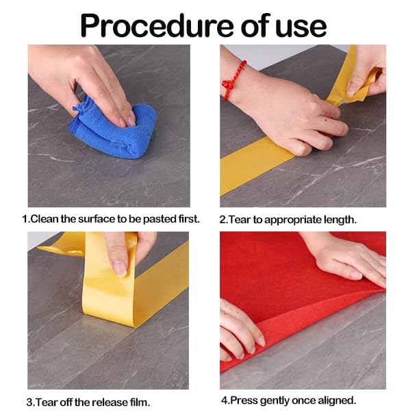 Double sided tape for rugs