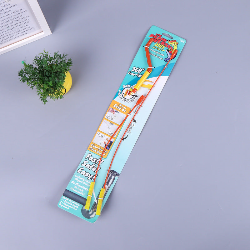 Drain hair remover tool that clears clogs quickly