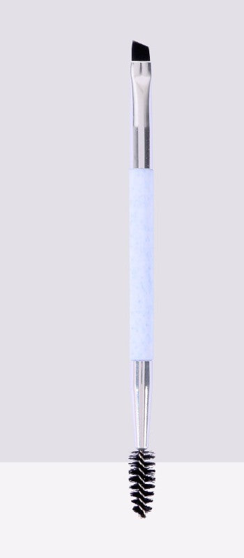 Dual ended eyebrow brush in blue