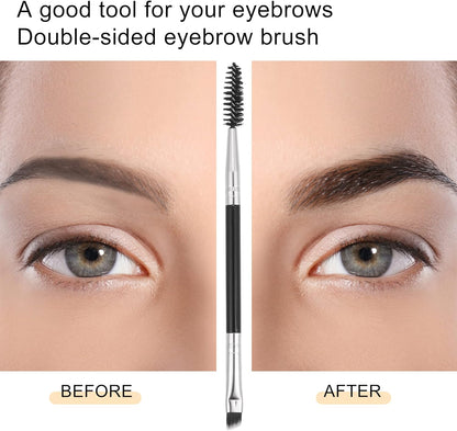 Makeup brush for eyebrows and eyeliner