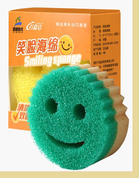 Dual sided cleaning sponge in green