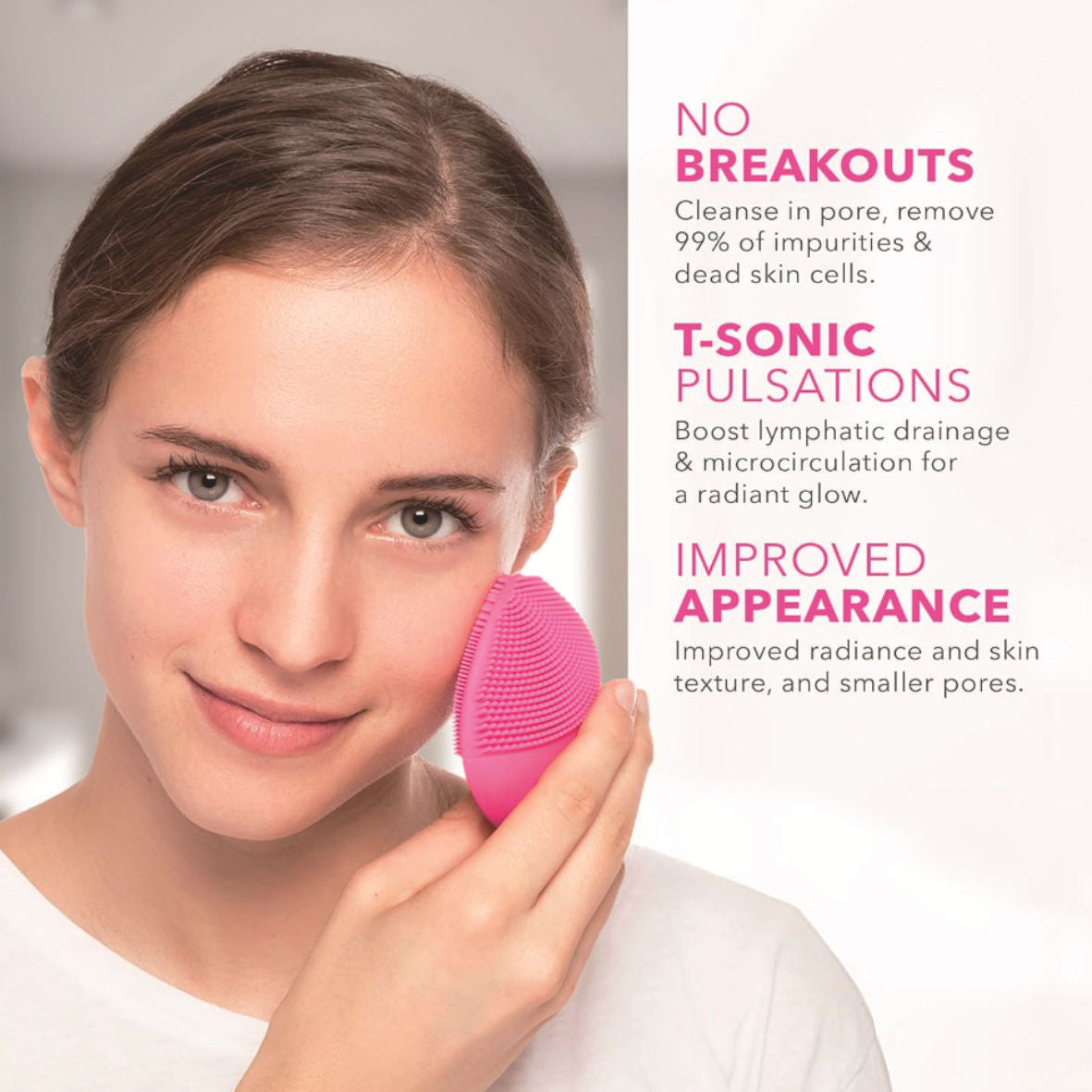 Compact electric face brush