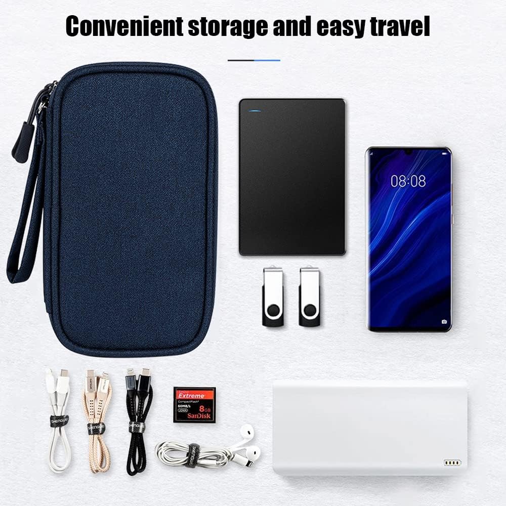 Cable and charger organizer case for travel