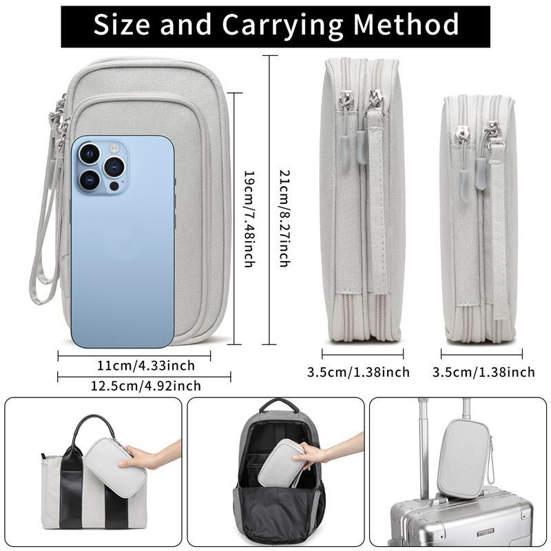 Compact electronics organizer case