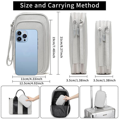 Compact electronics organizer case