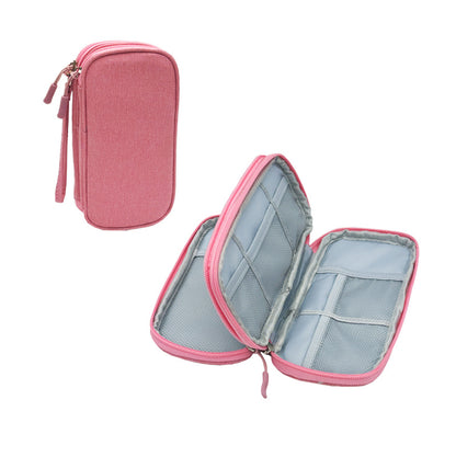 Electronics travel organizer in pink