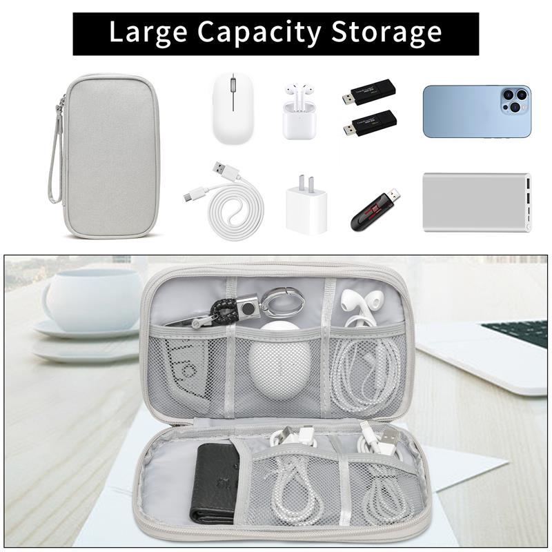 Electronics pouch for power banks, cables and earphones