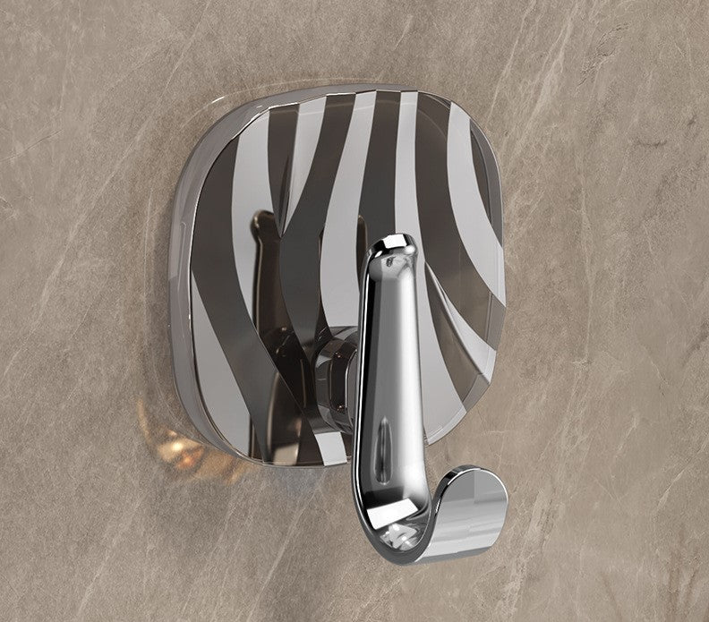 Elegant square hooks, grey with silver hook