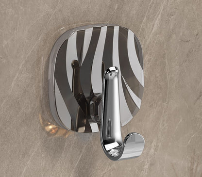 Elegant square hooks, grey with silver hook