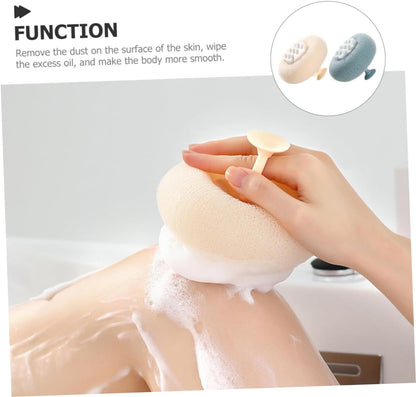 Shower exfoliating sponge
