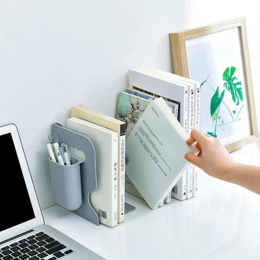 Expandable book stand for a desk, dressing table or kitchen counter
