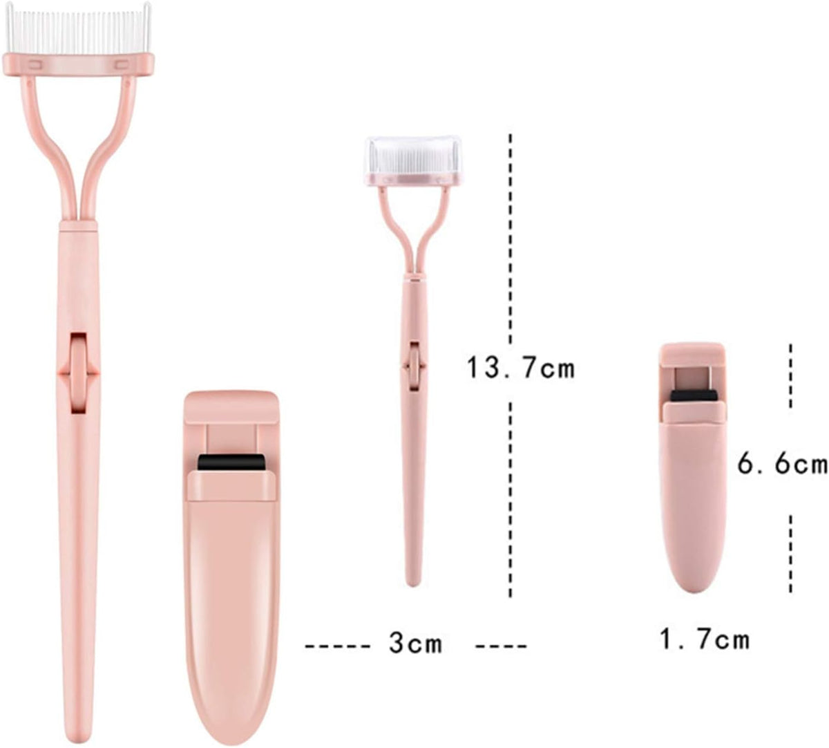 Foldable eyelash comb that separates lashes