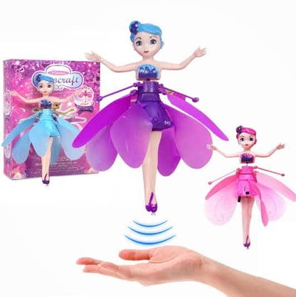 Hand-held flying fairy princess toy